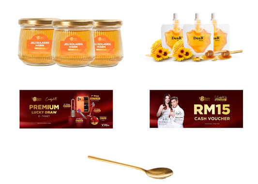 【Free Gift】Classic Series x1 box, Knee Brace Series x4 bottles, Honey x4, RM15 cash voucher, Lucky draw ticket x2